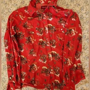 🌟🐎 Cowgirl Print Button-Up 🐴🌟